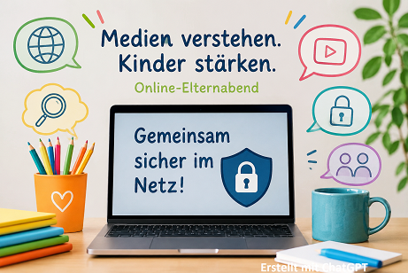 Einladung zum Online-Elternabend: Kinder sicher im Netz – Erste Schritte gut begleiten